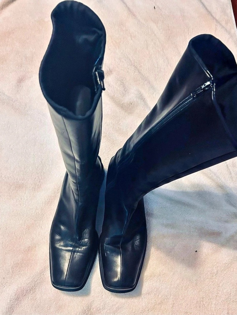 Prada Black Calf high  Boots